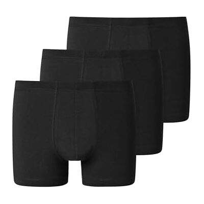 Schiesser Uomo Organic Cotton Essential 3er Pack Unterwäsche mit softem Bund Boxer a Pantaloncino, Schwarz, Medium Schiesser Uomo Organic Cotton Essential 3er Pack Unterwäsche mit softem Bund Boxer a Pantaloncino, Schwarz, Medium