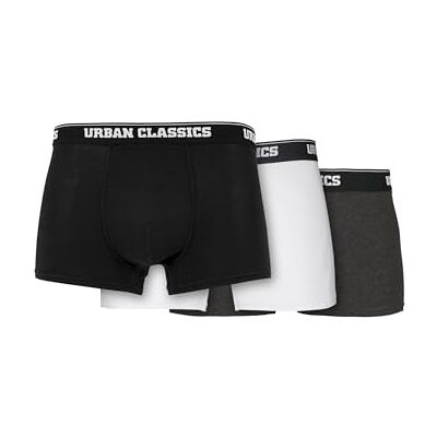 Urban Classics Herren Men Boxer Shorts 3-Pack S Blk/Wht/Gry Urban Classics Herren Men Boxer Shorts 3-Pack S Blk/Wht/Gry