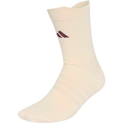 Adidas Unisex Adulto Tennis Crew Socks Cushioned 1 Pair Pack Socks, wonder white/maroon, L Adidas Unisex Adulto Tennis Crew Socks Cushioned 1 Pair Pack Socks, wonder white/maroon, L