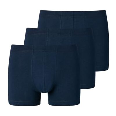 Schiesser Uomo Organic Cotton Essential 3er Pack Unterwäsche mit softem Bund Boxer a Pantaloncino, Dunk E L Blau, Large Schiesser Uomo Organic Cotton Essential 3er Pack Unterwäsche mit softem Bund Boxer a Pantaloncino, Dunk E L Blau, Large