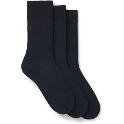 HUGO Regular_Socks Calzini da uomo, confezione da 3, Blu, 43-46 HUGO Regular_Socks Calzini da uomo, confezione da 3, Blu, 43-46