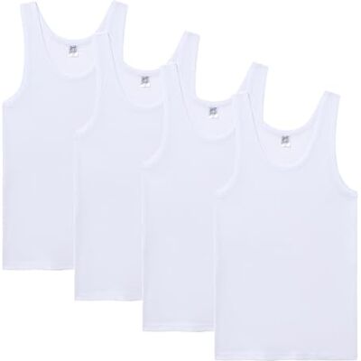 Abanderado Confezione da 4 Canottiere Linea Original in 100% Cotone Uomo Abanderado Confezione da 4 Canottiere Linea Original in 100% Cotone Uomo