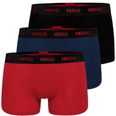 HUGO Trunk Triplet Pack Boxer da Uomo in Cotone Elasticizzato, Open Miscellaneous, XL HUGO Trunk Triplet Pack Boxer da Uomo in Cotone Elasticizzato, Open Miscellaneous, XL