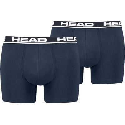 Head Boxer da Uomo Basic (Confezione da 2), Dress Blu/Bianco, L Head Boxer da Uomo Basic (Confezione da 2), Dress Blu/Bianco, L