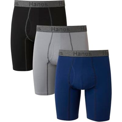 Hanes Men's 3-Pack Comfort Flex Fit Ultra Soft Long Leg Boxer Brief Hanes Men's 3-Pack Comfort Flex Fit Ultra Soft Long Leg Boxer Brief