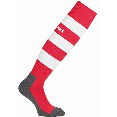 Uhlsport Team PRO Essential Stripe Socken, Calze da Uomo, Rosso/Bianco, 33-36 Uhlsport Team PRO Essential Stripe Socken, Calze da Uomo, Rosso/Bianco, 33-36
