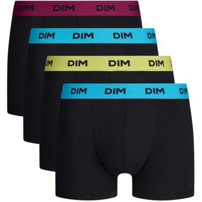 DIM. Mix And Colors in Cotone Elasticizzato X4 Costume da Bagno Uomo (Pacco da 4) DIM. Mix And Colors in Cotone Elasticizzato X4 Costume da Bagno Uomo (Pacco da 4)