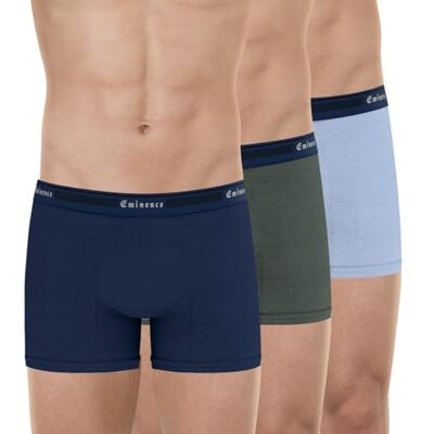 Eminence Set di 3 Boxer da Uomo Tailor, Blu Lavanda/Verde/Marina Cintura Marina, L Eminence Set di 3 Boxer da Uomo Tailor, Blu Lavanda/Verde/Marina Cintura Marina, L