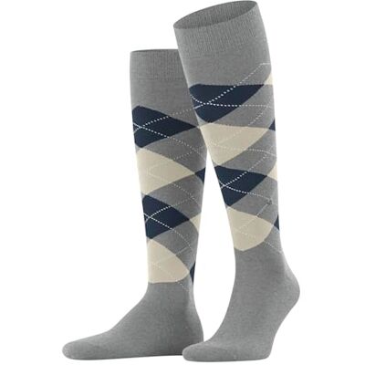 Burlington King M Kh cotone al ginocchio fantasia 1 paire, Calzini lunghi Uomo, Grigio Light Grey Melange 3393, 40-46 Burlington King M Kh cotone al ginocchio fantasia 1 paire, Calzini lunghi Uomo, Grigio Light Grey Melange 3393, 40-46