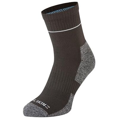 SEALSKINZ Bircham, calzini impermeabili per tutte le stagioni Morston-Solo Quickdry, alla caviglia, nero e grigio, S SEALSKINZ Bircham, calzini impermeabili per tutte le stagioni Morston-Solo Quickdry, alla caviglia, nero e grigio, S