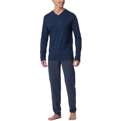 Schiesser Herren Schlafanzug Lang Nightwear Set Set di Pigiama Uomo Schiesser Herren Schlafanzug Lang Nightwear Set Set di Pigiama Uomo