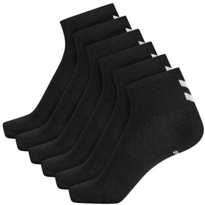 Hummel , hmlCHEVRON Confezione da 6 calzini MID CUT, colore nero, 12 Hummel , hmlCHEVRON Confezione da 6 calzini MID CUT, colore nero, 12