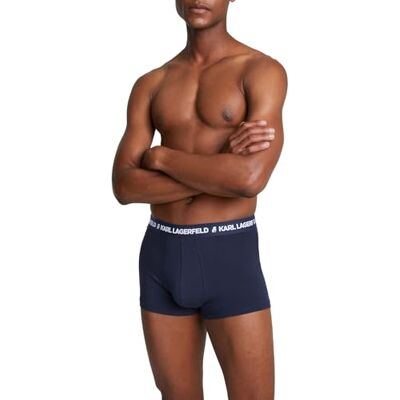 Lagerfeld Uomo Logo Trunk Set (3 Pack) Black/White/Navy L Lagerfeld Uomo Logo Trunk Set (3 Pack) Black/White/Navy L