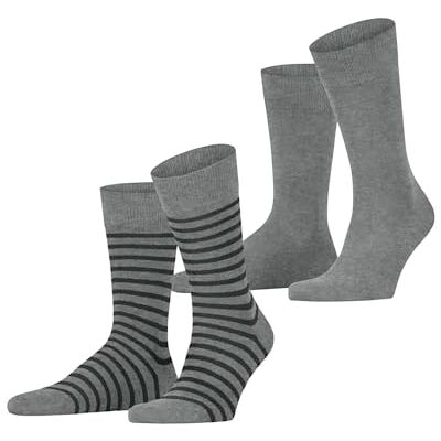 Esprit Fine Stripe Multipack M So cotone fantasia confezione di 2 paia, Calzini Uomo, Grigio Light Grey 3400, 43-46 Esprit Fine Stripe Multipack M So cotone fantasia confezione di 2 paia, Calzini Uomo, Grigio Light Grey 3400, 43-46