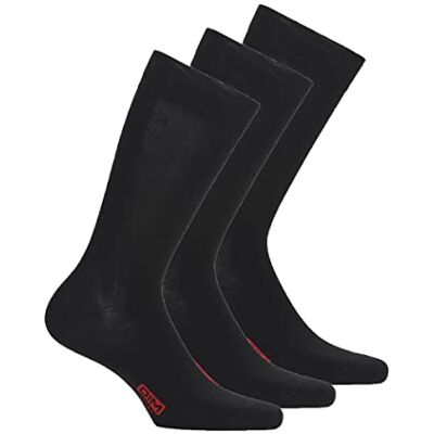 DIM. Uomo Set di 3 calzini in cotone traspirante Comfort quotidiano Etichetta francese DIM. Uomo Set di 3 calzini in cotone traspirante Comfort quotidiano Etichetta francese