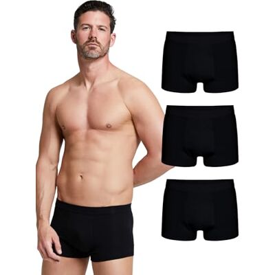 POMPEA 3 Pezzi Boxer Uomo in Cotone, Mutande in Tessuto Jersey con Cinturino Elastico in Vita POMPEA 3 Pezzi Boxer Uomo in Cotone, Mutande in Tessuto Jersey con Cinturino Elastico in Vita