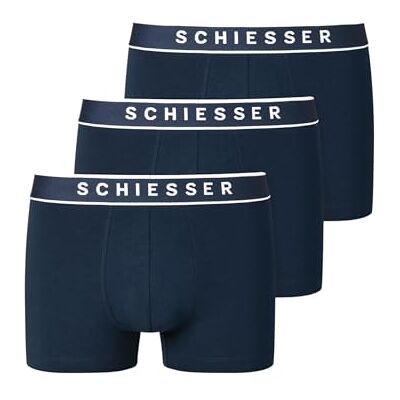 Schiesser 3 Pack Shorts Boxer, Blu Scuro, M (Pacco da 3) Uomo Schiesser 3 Pack Shorts Boxer, Blu Scuro, M (Pacco da 3) Uomo
