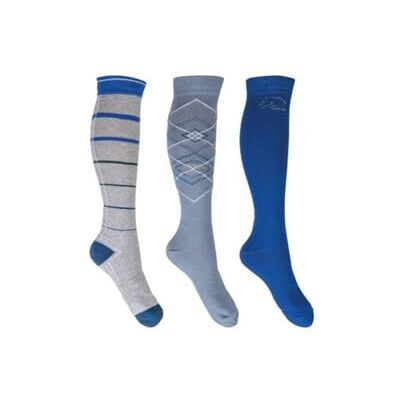 HKM Byron Calze al Ginocchio, Grigio/Blu, 35-38 Uomo HKM Byron Calze al Ginocchio, Grigio/Blu, 35-38 Uomo