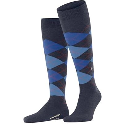 Burlington Edinburgh M Kh lana al ginocchio fantasia 1 paio, Calzini lunghi Uomo, Blu Dark Blue Melange 6688, 40-46 Burlington Edinburgh M Kh lana al ginocchio fantasia 1 paio, Calzini lunghi Uomo, Blu Dark Blue Melange 6688, 40-46