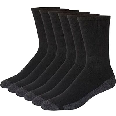 Hanes B&t Comforttop Calzini da uomo, colore: Bianco, Nero, 6-12 Hanes B&t Comforttop Calzini da uomo, colore: Bianco, Nero, 6-12