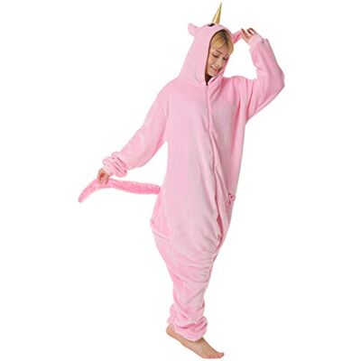 corimori 1852 (6+ designs) Costume Uomo Donna Tuta Kigurumi Animale Pigiama Intero Adulti , "Rose" l'Unicorno (Rosa), Altezza 180-190 cm corimori 1852 (6+ designs) Costume Uomo Donna Tuta Kigurumi Animale Pigiama Intero Adulti , "Rose" l'Unicorno (Rosa), Altezza 180-190 cm