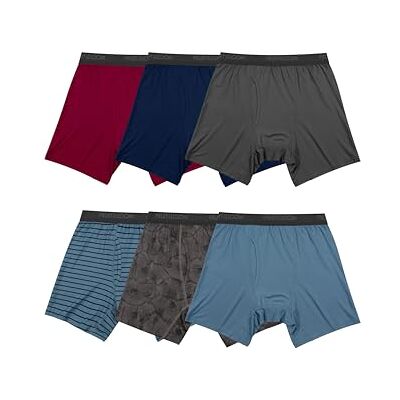 Fruit of the Loom Boxer da Uomo Standard Elasticizzati a 4 Vie, Biancheria Intima Leggera e Traspirante, Gamba Lunga e Regolare, Confezione da 6 Colori Assortiti Fruit of the Loom Boxer da Uomo Standard Elasticizzati a 4 Vie, Biancheria Intima Leggera e Traspirante, Gamba Lunga e Regolare, Confezione da 6 Colori Assortiti