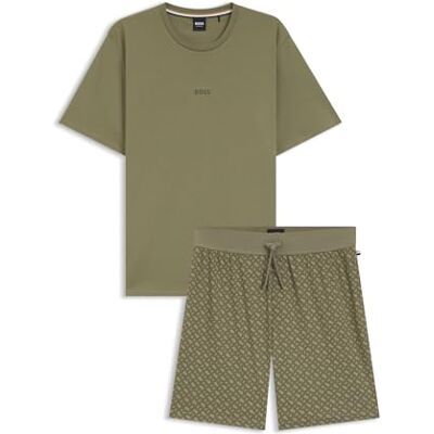 Boss Relax Short Set 10269542 01 Pigiama, Verde 349open, S Uomo Boss Relax Short Set 10269542 01 Pigiama, Verde 349open, S Uomo