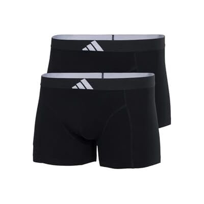 Adidas Herren Unterwäsche Boxershorts 2er Pack-Trunk (2pk) -Active Flex Cotton Body Intimo, Black_, S Uomo Adidas Herren Unterwäsche Boxershorts 2er Pack-Trunk (2pk) -Active Flex Cotton Body Intimo, Black_, S Uomo