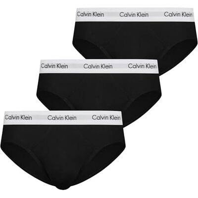 Calvin Klein Uomo Slip Hipster Confezione da 3 Intimo, Nero (Black), S Calvin Klein Uomo Slip Hipster Confezione da 3 Intimo, Nero (Black), S