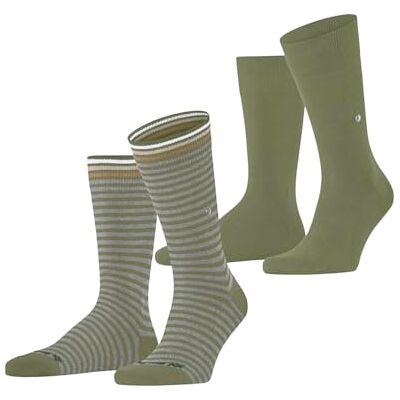 Burlington Everyday Stripe Mixed Multipack M So cotone fantasia lot de 2 paires, Calzini Uomo, Verde Salvia 7472, 40-46 Burlington Everyday Stripe Mixed Multipack M So cotone fantasia lot de 2 paires, Calzini Uomo, Verde Salvia 7472, 40-46