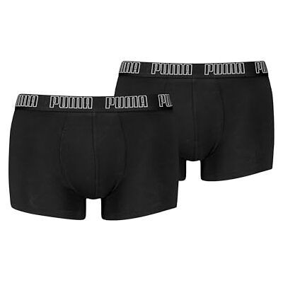 Puma Everyday Trunks 2P, Biancheria Intima Uomo, Black/Black New, S Puma Everyday Trunks 2P, Biancheria Intima Uomo, Black/Black New, S
