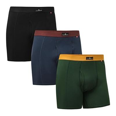 DANISH ENDURANCE Boxer Uomo Cotone, con o Senza Patta, 3 o 10 Paia Boxer in cotone elasticizzato con cuciture piatte, con o senza patta frontale, per uso quotidiano DANISH ENDURANCE Boxer Uomo Cotone, con o Senza Patta, 3 o 10 Paia Boxer in cotone elasticizzato con cuciture piatte, con o senza patta frontale, per uso quotidiano