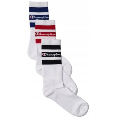 Champion Seasonal Small Script Logo Socks 3PP Crew Calze sportive, Bianco (WW001), 35-38 Unisex Adulto Champion Seasonal Small Script Logo Socks 3PP Crew Calze sportive, Bianco (WW001), 35-38 Unisex Adulto