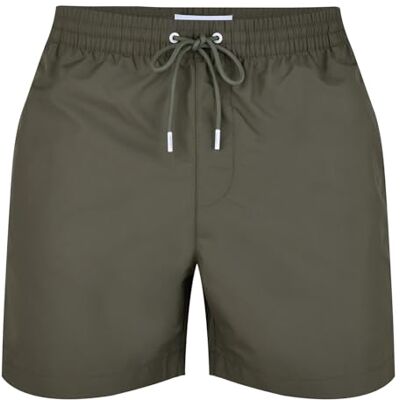 Calvin Klein Pantaloncino da Bagno Uomo Medium Drawstring Lunghezza Media, Verde (Battle Green), S Calvin Klein Pantaloncino da Bagno Uomo Medium Drawstring Lunghezza Media, Verde (Battle Green), S