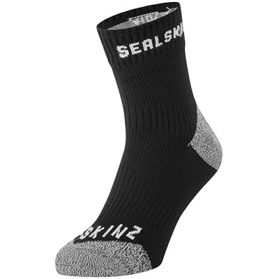 SEALSKINZ Dunton Calzini impermeabili alla caviglia con Hydrostop, per tutte le stagioni, taglia M, colore: Nero, Nero, M SEALSKINZ Dunton Calzini impermeabili alla caviglia con Hydrostop, per tutte le stagioni, taglia M, colore: Nero, Nero, M