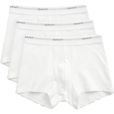 Gant Core Trunk Biancheria Intima da Uomo, Confezione da 3, Colore: Bianco, Bianco, Taglia Unica Gant Core Trunk Biancheria Intima da Uomo, Confezione da 3, Colore: Bianco, Bianco, Taglia Unica