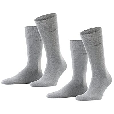 Esprit Basic Uni Multipack M So cotone tinta unita confezione di 2 paia, Calzini Uomo, Grigio Light Grey Melange 3390, 43-46 Esprit Basic Uni Multipack M So cotone tinta unita confezione di 2 paia, Calzini Uomo, Grigio Light Grey Melange 3390, 43-46