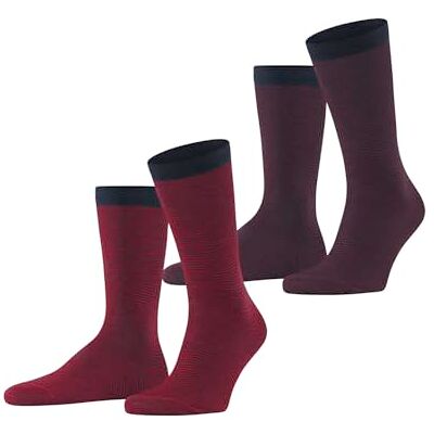 Esprit Allover Stripe Multipack M So cotone fantasia confezione di 2 paia, Calzini Uomo, Multicolore Purple Red 0040, 43-46 Esprit Allover Stripe Multipack M So cotone fantasia confezione di 2 paia, Calzini Uomo, Multicolore Purple Red 0040, 43-46