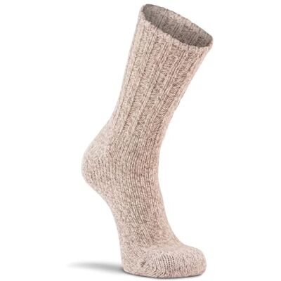 Fox Norsk Ragg Wool Crew Socks, Brown Tweed Fox Norsk Ragg Wool Crew Socks, Brown Tweed