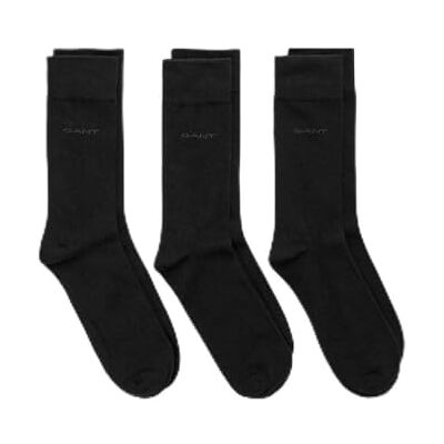Gant SOFT COTTON SOCKS 3-PACK, Calzini Uomo, Black, Standard Gant SOFT COTTON SOCKS 3-PACK, Calzini Uomo, Black, Standard