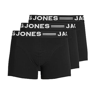 Jack & Jones Sense Trunks 3-Pack Uomo Boxer Nero 95% Cotone, 5% Spandex Jack & Jones Sense Trunks 3-Pack Uomo Boxer Nero 95% Cotone, 5% Spandex