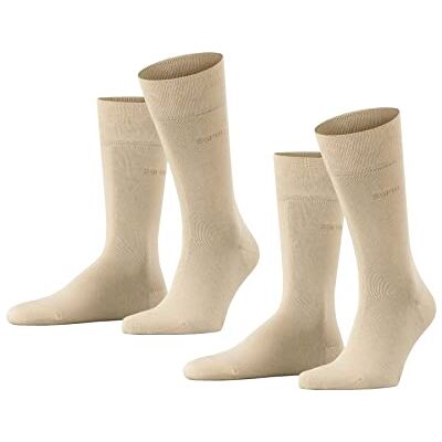 Esprit Basic Easy 2-Pack M So cotone tinta unita confezione di 2 paia, Calzini Uomo, Beige Cream 4011, 43-46 Esprit Basic Easy 2-Pack M So cotone tinta unita confezione di 2 paia, Calzini Uomo, Beige Cream 4011, 43-46
