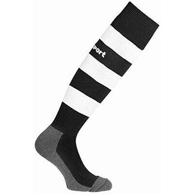 Uhlsport Team PRO Essential Stripe Socken, Calze da Uomo, Nero/Bianco, 33-36 Uhlsport Team PRO Essential Stripe Socken, Calze da Uomo, Nero/Bianco, 33-36