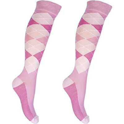 HKM , Calze da Equitazione, con Motivo a Quadri Classici, da Uomo, Uomo, Calzini, , Rosa/Pink, 35-38 HKM , Calze da Equitazione, con Motivo a Quadri Classici, da Uomo, Uomo, Calzini, , Rosa/Pink, 35-38