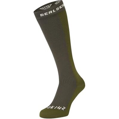 SEALSKINZ Worstead, calzini unisex impermeabili al ginocchio, foderati in lana merino, per attività all'aperto, sci ed escursioni invernali, rilasciano calore e umidità SEALSKINZ Worstead, calzini unisex impermeabili al ginocchio, foderati in lana merino, per attività all'aperto, sci ed escursioni invernali, rilasciano calore e umidità
