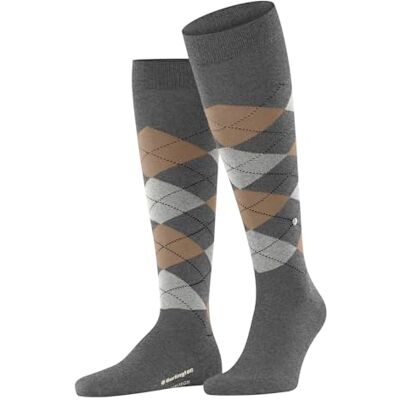 Burlington Edinburgh M Kh lana al ginocchio fantasia 1 paio, Calzini lunghi Uomo, Grigio Dark Grey 3070, 40-46 Burlington Edinburgh M Kh lana al ginocchio fantasia 1 paio, Calzini lunghi Uomo, Grigio Dark Grey 3070, 40-46