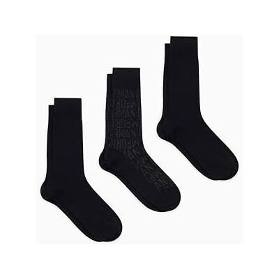 Emporio Armani CALZINI UOMO REGALO 3 CALZINI CORTI NERO TU, Nero, Taglia unica Emporio Armani CALZINI UOMO REGALO 3 CALZINI CORTI NERO TU, Nero, Taglia unica