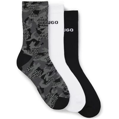 HUGO 3p QS Rib Camo CC 10273418 01 Calzettoni Corti, Open Miscellaneous, 43-46 (Pacco da 3) Uomo HUGO 3p QS Rib Camo CC 10273418 01 Calzettoni Corti, Open Miscellaneous, 43-46 (Pacco da 3) Uomo