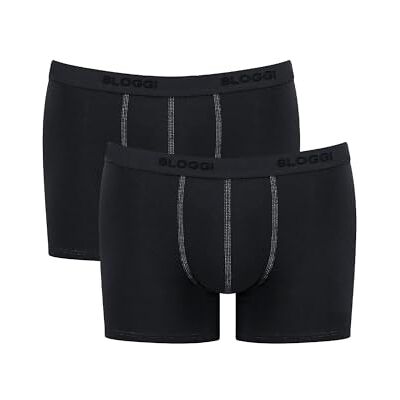 Sloggi men , 24/7 Short 2P, Boxer, Uomo, Nero (Black), 8 Sloggi men , 24/7 Short 2P, Boxer, Uomo, Nero (Black), 8