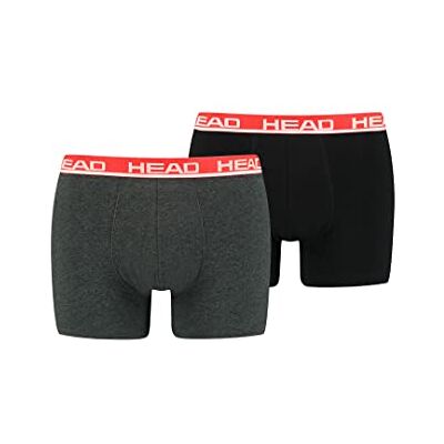 Head Boxer, Biancheria intima Uomo, Grigio/Rosso, S Head Boxer, Biancheria intima Uomo, Grigio/Rosso, S